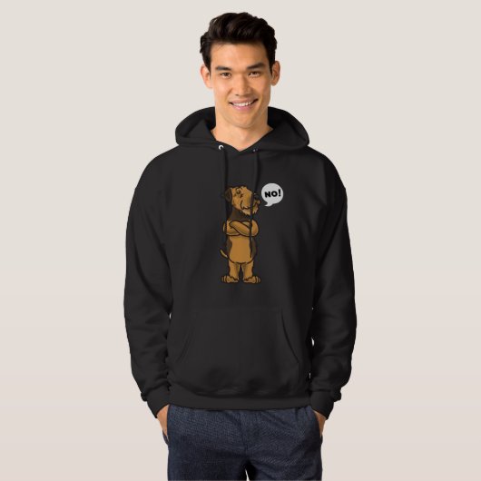 Stubborn Airedale Terrier Dog Hoodie (Voorkant volledig)
