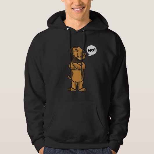 Stubborn Airedale Terrier Dog Hoodie (Voorkant)