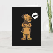 Stubborn Airedale Terrier Dog Kaart (Voorkant)