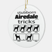 Stubborn Airedale Terrier Tricks Keramisch Ornament (Links)