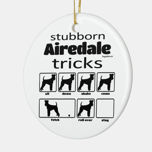 Stubborn Airedale Terrier Tricks Keramisch Ornament (Links)