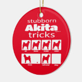 Stubborn Akita Tricks Keramisch Ornament (Links)