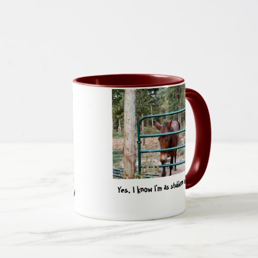 Stubborn als een muilringer-mok mok (Voorkant rechts)