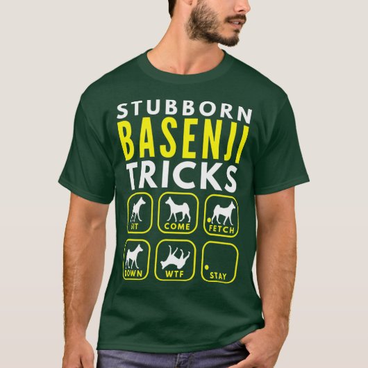 Stubborn Basenji Tricks - Dog Training T-shirt (Voorkant)