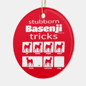 Stubborn Basenji Tricks Keramisch Ornament (Links)
