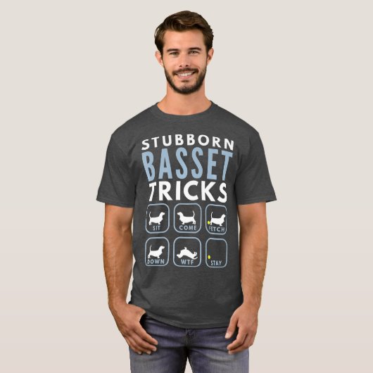 Stubborn Basset Hound Tricks - Dog Training T-shirt (Voorkant volledig)