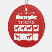Stubborn Beagle Tricks Keramisch Ornament (Links)