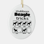 Stubborn Beagle Tricks Keramisch Ornament (Rechts)