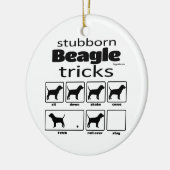 Stubborn Beagle Tricks Keramisch Ornament (Links)