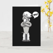 Stubborn Bedlington terrier Dog funny Kaart (Gele Bloem)