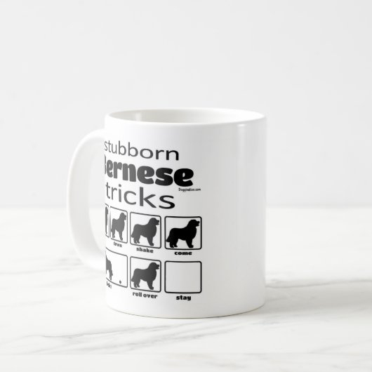 Stubborn Bernese Tricks Koffiemok (Voorkant links)