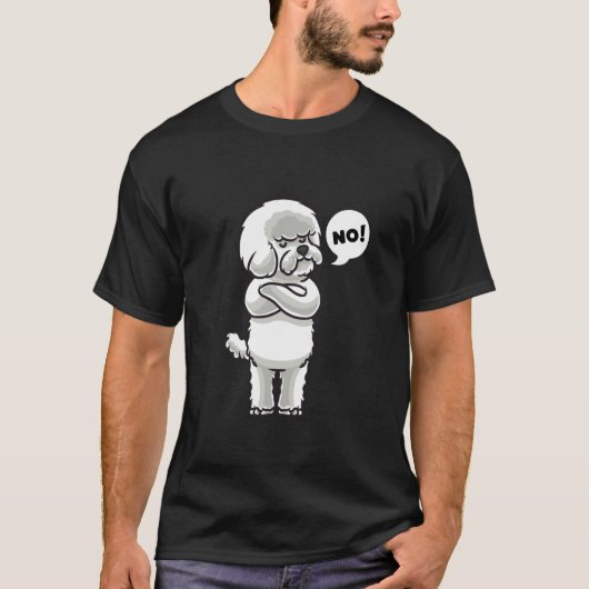 Stubborn Bichon Frise Dog T-shirt (Voorkant)