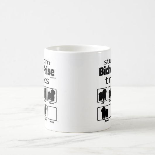 Stubborn Bichon Frise Tricks Koffiemok (Center)