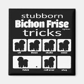 Stubborn Bichon Frise Tricks Magneet (Voorkant)