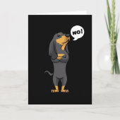 Stubborn Black en Tan Coonhound Dog Kaart (Voorkant)