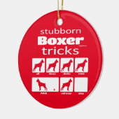 Stubborn Boxer Tricks Keramisch Ornament (Links)