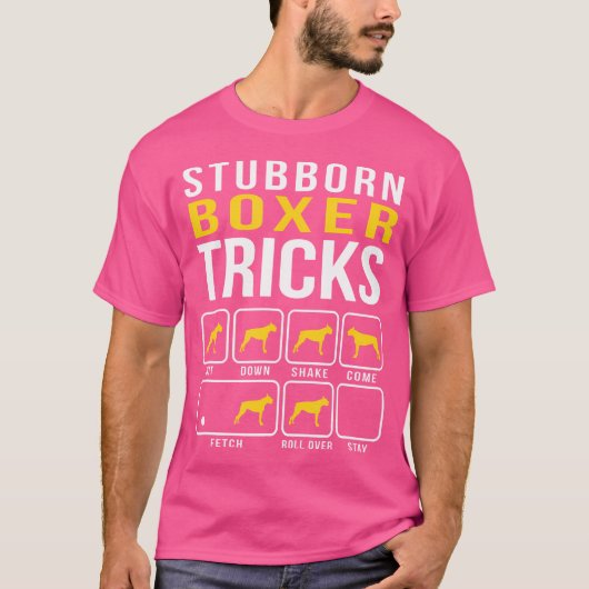 Stubborn Boxer Tricks T-shirt (Voorkant)