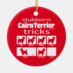 Stubborn Cairn Terrier Tricks Keramisch Ornament