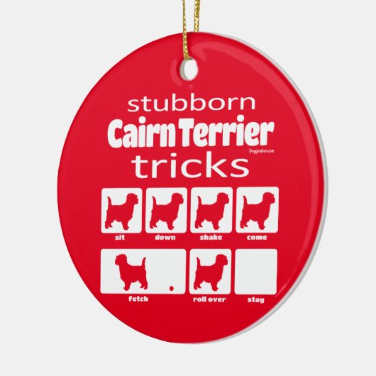 Stubborn Cairn Terrier Tricks Keramisch Ornament (Links)