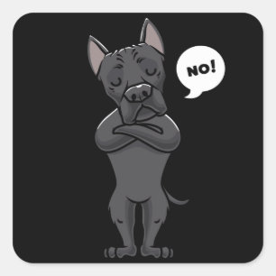 Stubborn Cane Corso Italiano Dog grappig Vierkante Sticker
