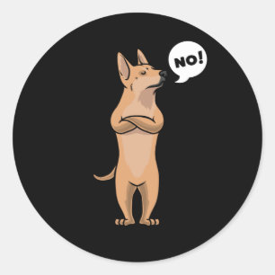 Stubborn Carolina dog Ronde Sticker