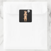 Stubborn Carolina dog Vierkante Sticker (Tas)