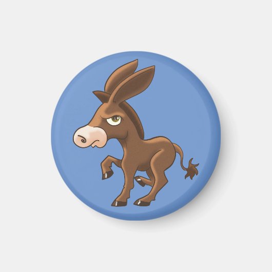 Stubborn Cartoon Donkey Magneet (Voorkant)