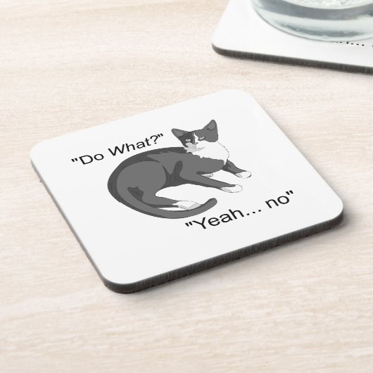 Stubborn Cat Bier Onderzetter (Linkerzijde)