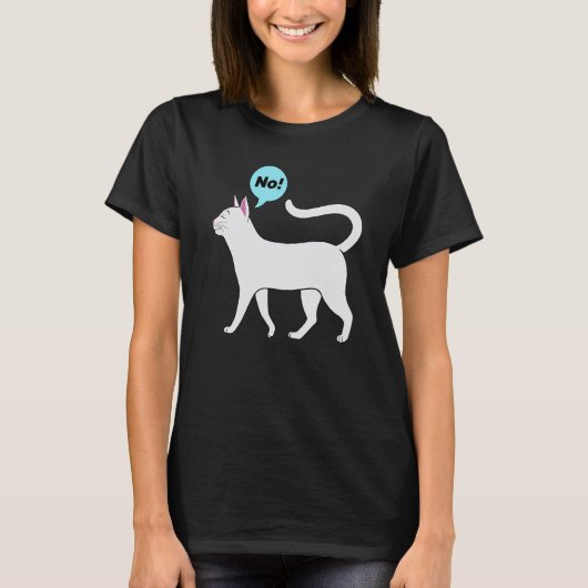 Stubborn Cat No Quote Proud Cute Animal T-shirt (Voorkant)