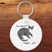 Stubborn Cat Sleutelhanger (Voorkant)