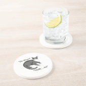 Stubborn Cat Zandsteen Onderzetter (Zijkant)