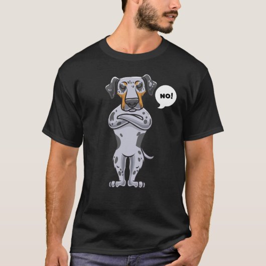 Stubborn Catahoula Leopard Dog grappig T-shirt (Voorkant)
