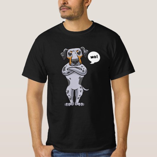 Stubborn Catahoula Leopard Dog grappig T-shirt (Voorkant)