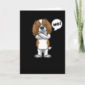 Stubborn Cavalier King Charles Spaniel Dog Kaart (Voorkant)