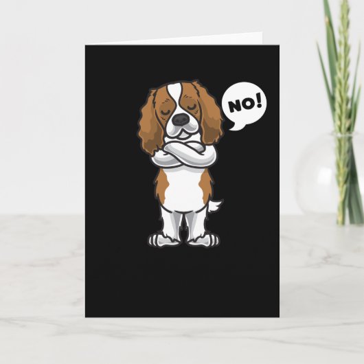 Stubborn Cavalier King Charles Spaniel Dog Kaart (Voorkant)