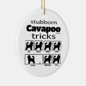 Stubborn Cavapoo Tricks Keramisch Ornament (Rechts)
