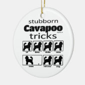 Stubborn Cavapoo Tricks Keramisch Ornament (Links)