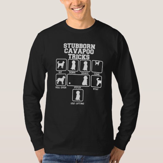 Stubborn Cavapoo Tricks T-shirt (Voorkant)