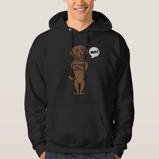 Stubborn Chesapeake Bay Retriever Dog grappig Hoodie (Voorkant)