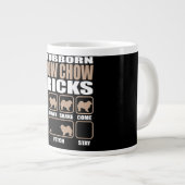 Stubborn Chow Chow Tricks design Grote Koffiekop (Voorkant rechts)