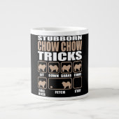 Stubborn Chow Chow Tricks design Grote Koffiekop (Voorkant)