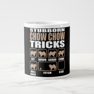 Stubborn Chow Chow Tricks design Grote Koffiekop