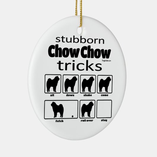 Stubborn Chow Chow Tricks Keramisch Ornament (Rechts)