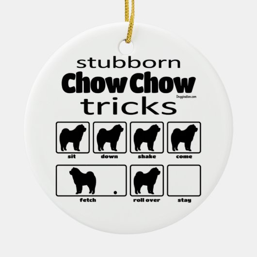 Stubborn Chow Chow Tricks Keramisch Ornament (Voorkant)