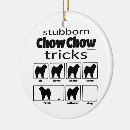 Stubborn Chow Chow Tricks Keramisch Ornament (Links)