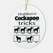 Stubborn Cockapoo Tricks Keramisch Ornament (Links)