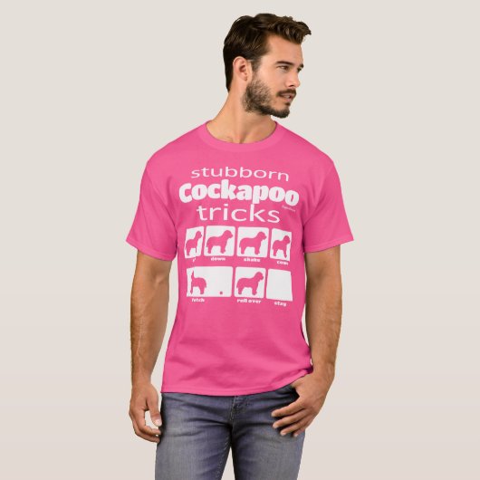 Stubborn Cockapoo Tricks T-shirt (Voorkant volledig)