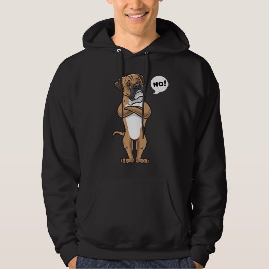Stubborn Continental bulldog Dog grappig Hoodie (Voorkant)