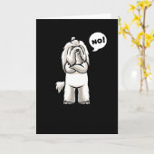 Stubborn Coton de Tulear Dog grappig Kaart (Gele Bloem)