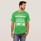 Stubborn Dachshund Tricks T-shirt (Voorkant volledig)